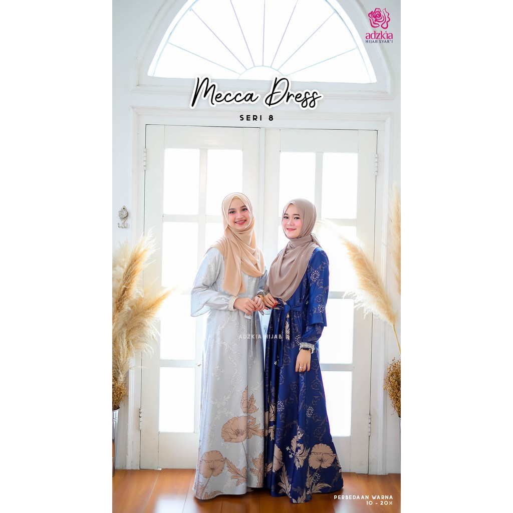 Gamis eksklusif mecca seri 8 tanpa khimar by adzkia hijab