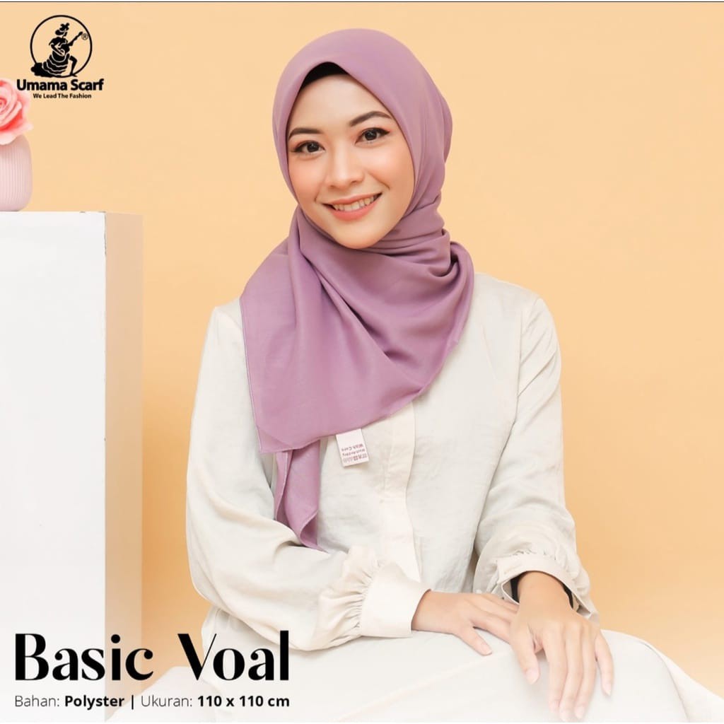 Jilbab Segiempat Basic Voal Polos Kerudung Segiempat Basic Voal Umama Kerudung Segiempat Polos Pasar Hija'b