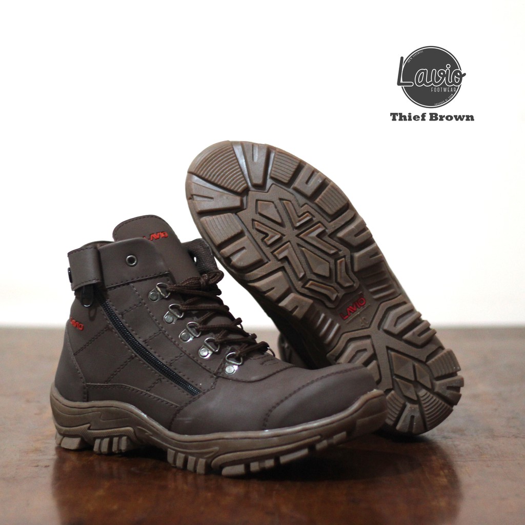 Sepatu Safety Boots Pria Ujung Besi Original Lavio Thief Bisa COD