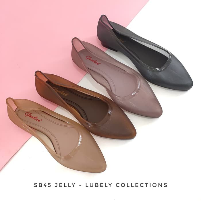 SB45 SEPATU JELLY LANCIP TRANSPARAN