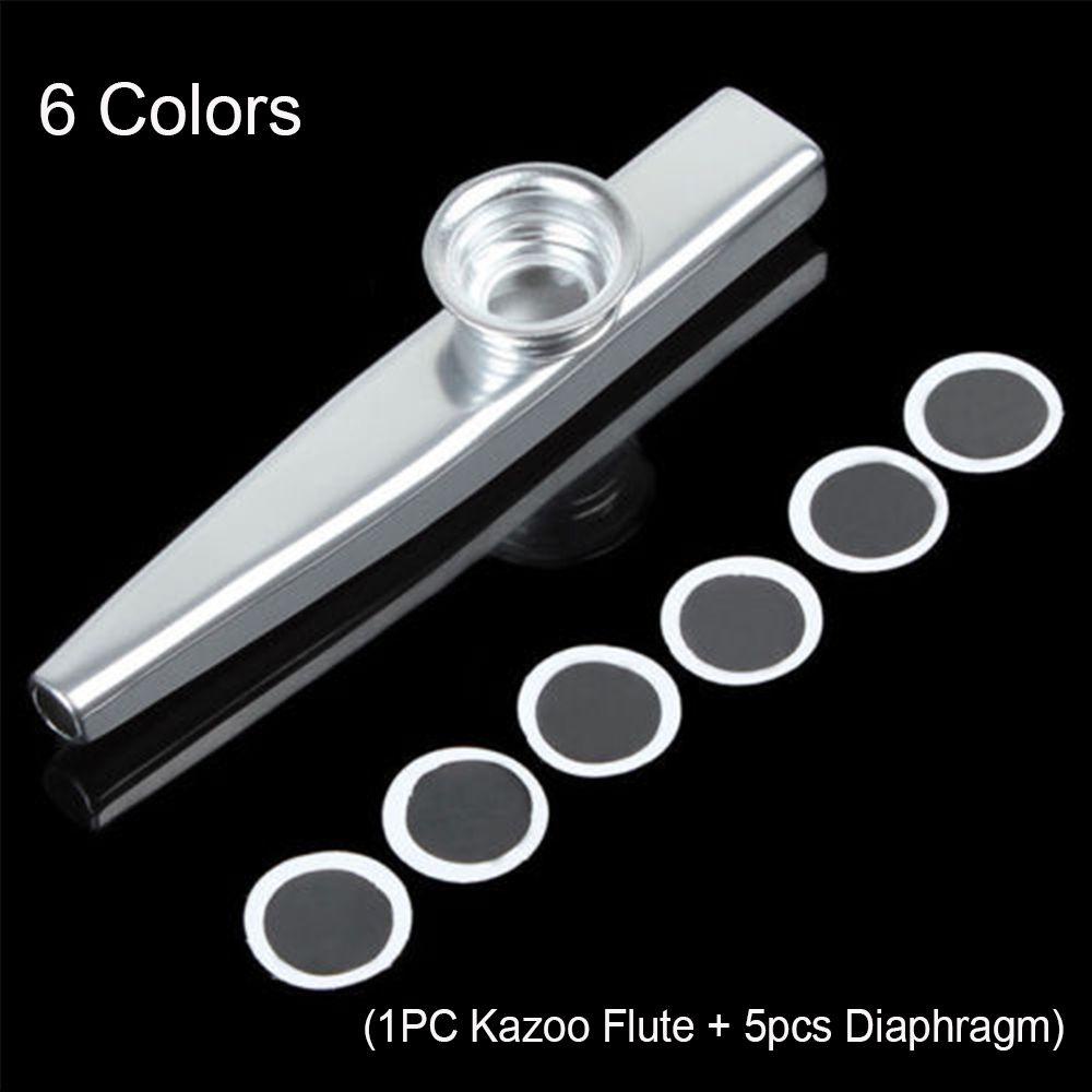 Suyo Kazoo Flute Bahan Metal Warna Silver Untuk Hadiah Anak