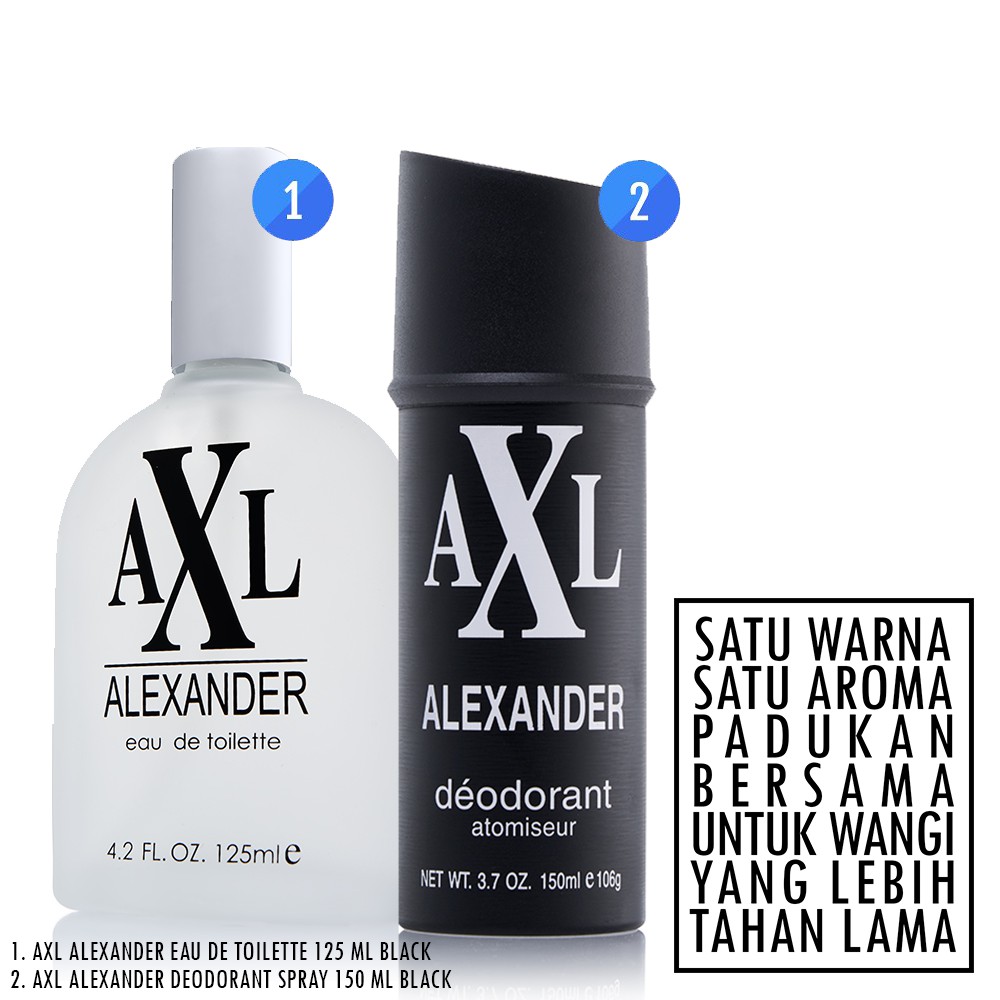 AXL ALEXANDER EDT 125 ML BLACK & AXL ALEXANDER DEO SPRAY 150 ML BLACK