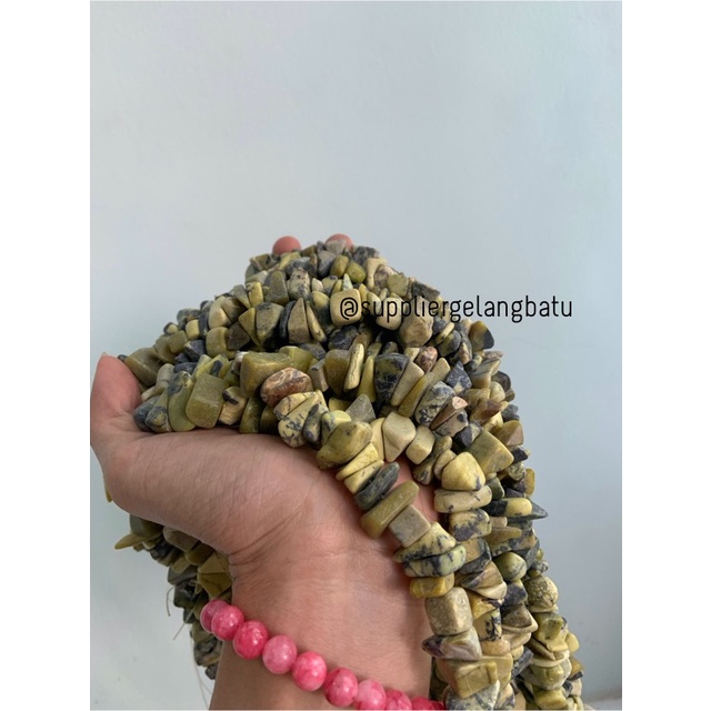 KERIKIL BESAR Batu yellow jasper DOFF 2cm KUNING kalimantan pilihan