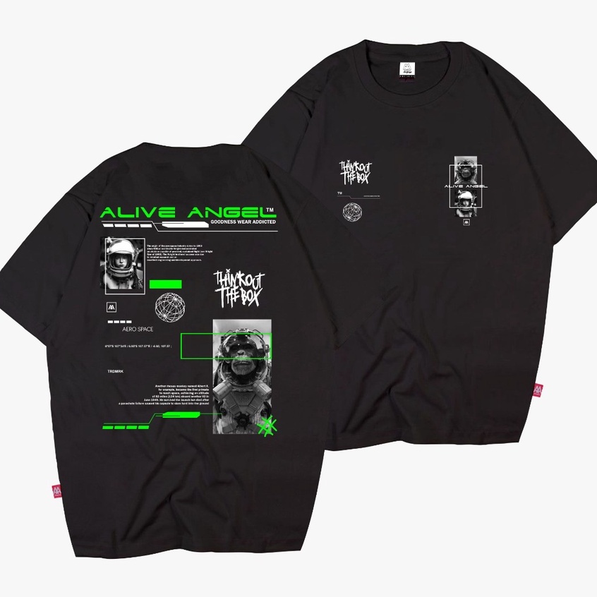 KAOS MONKEY AND COCONUTH ALIVE ANGEL ORIGINAL FULL TAG / KAOS BAJU  / KAOS PRIA / KAOS STREEATWEAR O