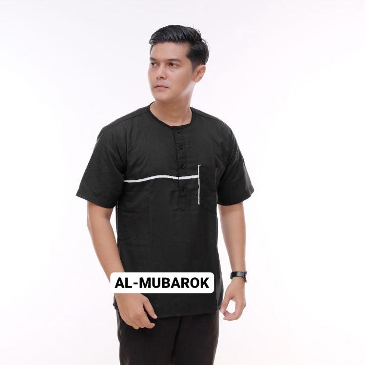 (PALING DICARI) Koko Kurta Lengan Pendek BIG SIZE JUMBO Kurta Kaos Baju Koko Katun Baju Koko Pria Ba