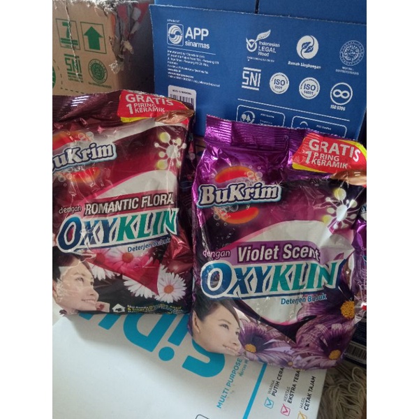 Detergent Bubuk Bukrim Oxyklin 800gr Free Piring Keramik