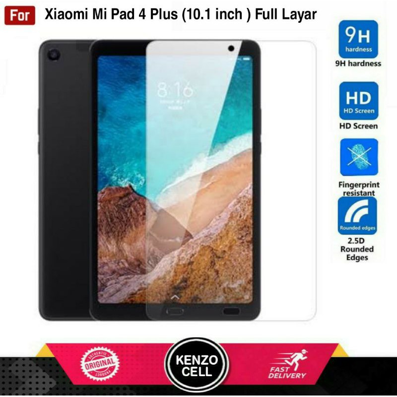 Xiaomi Mi Pad 4 Plus Tempered Glass - Anti Gores Kaca. Tg Mipad 4 Plus + 10.1 inch Full Layar