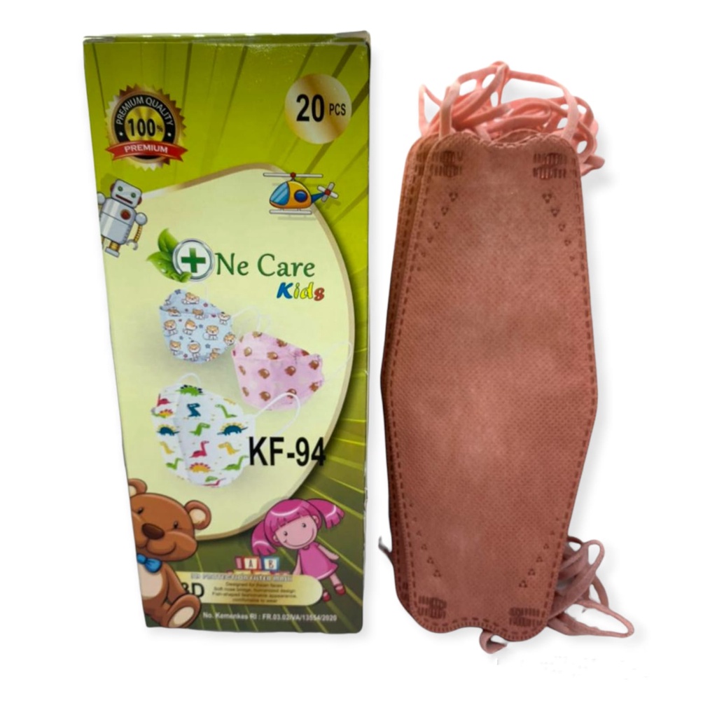 Masker Anak KF94 4Ply OneCare 4D Evo Stereoscopic Fish Premium Quality