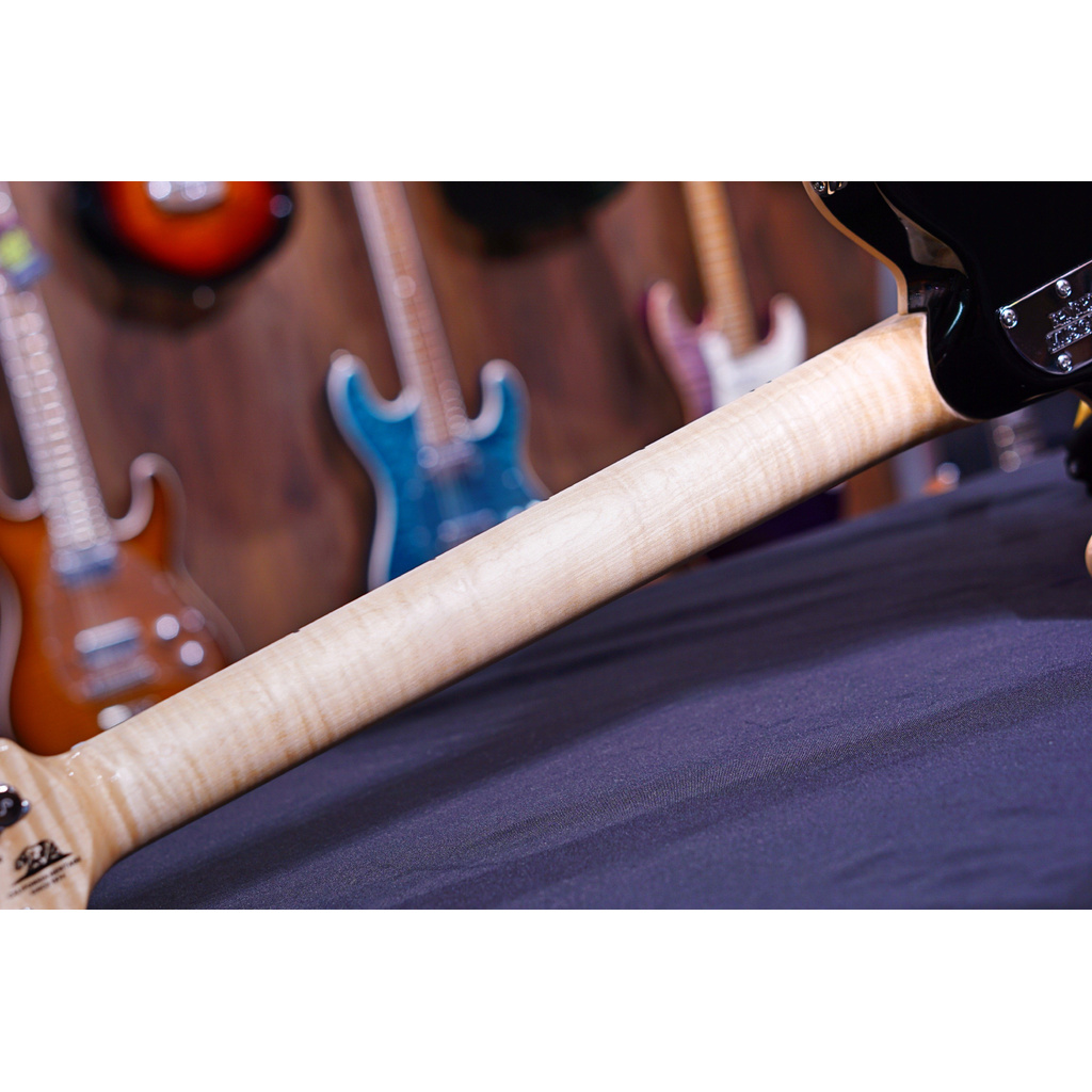 Ernie Ball Music Man Axis Super Sport HH STD - Natural Gloss Flame - Maple Matching Headstock G95844