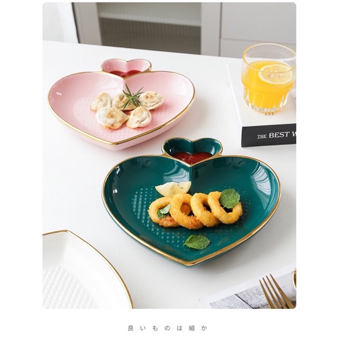 PIRING MAKAN MODEL LOVE BAHAN KERAMIK / PIRING MAKAN