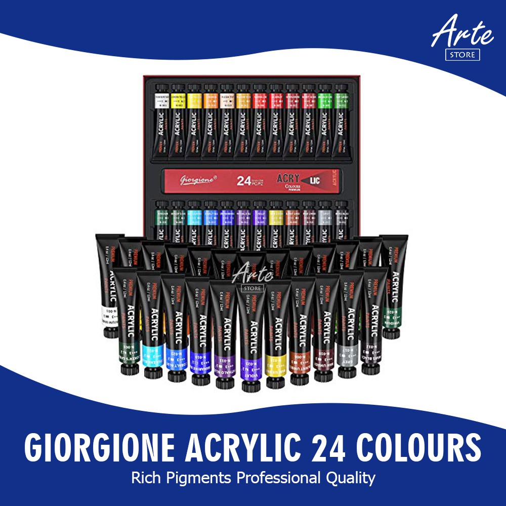 Cat Akrilik - GIORGIONE Acrylic Set 24 Warna