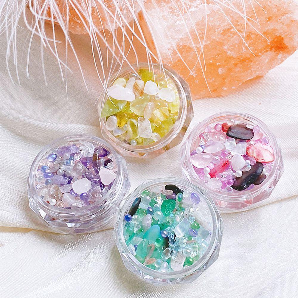AUGUSTINA Agustina Nail Charms AB 1kotak Membuat Perhiasan Ornamen Manikur Aksesoris DIY Craft 3D Nail Art Dekorasi