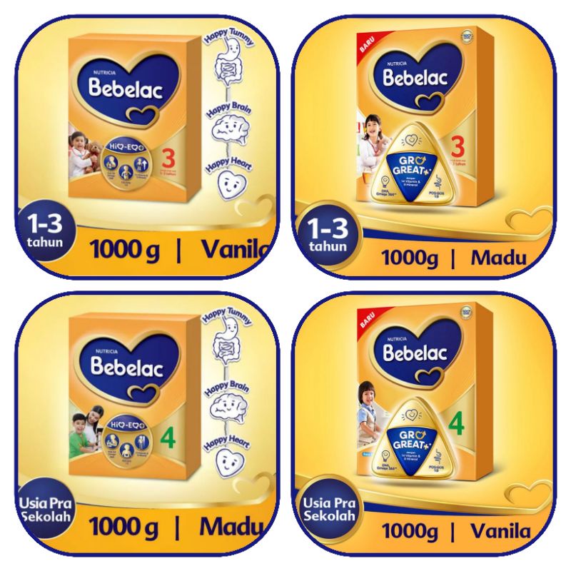 BEBELAC 3 / 4   MADU/ VANILA 1000gr exp 2024