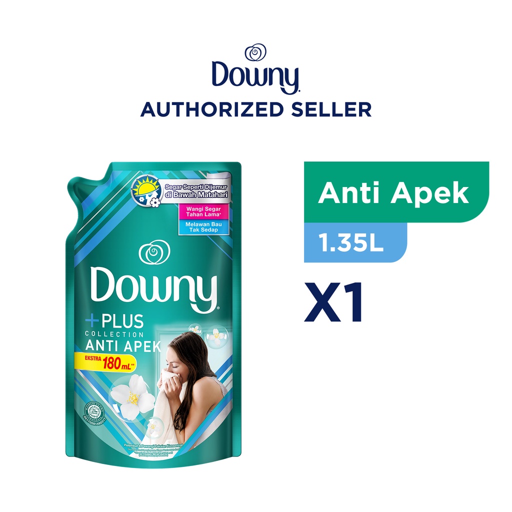 Downy + Collection Anti Apek Pewangi dan Softener 1.35L