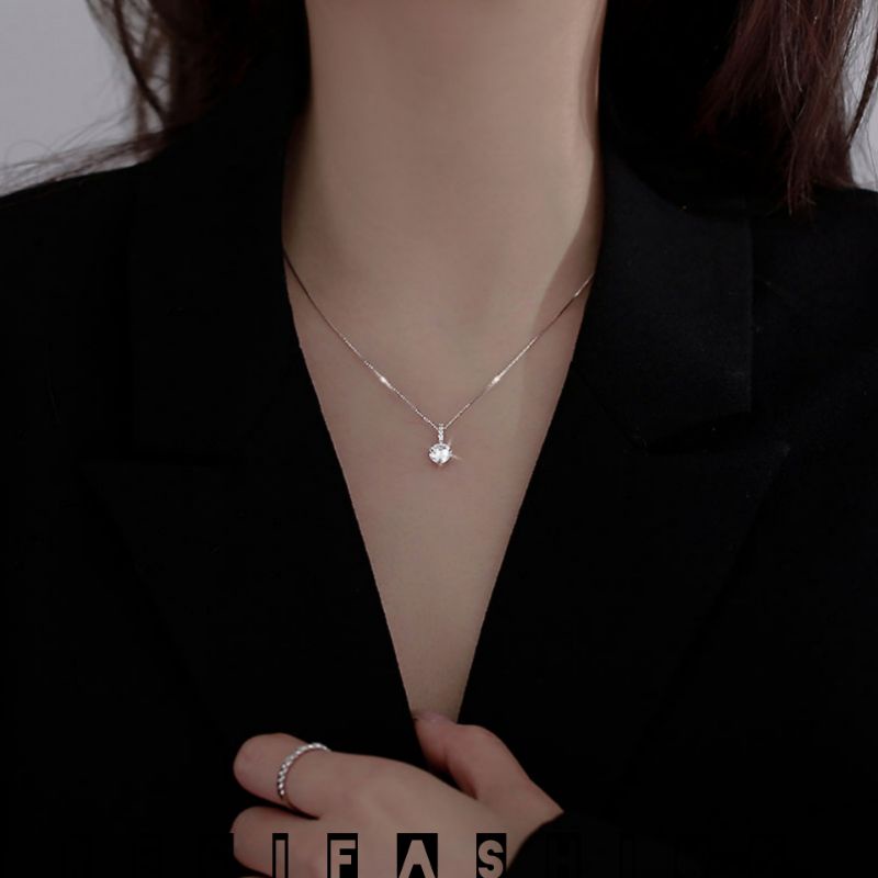 KALUNG PERAK SILVER MATA SATU EMAS LAPIS 18K KALUNG WANITA KOREA TERBARU ANTI KARAT TIDAK LUNTUR