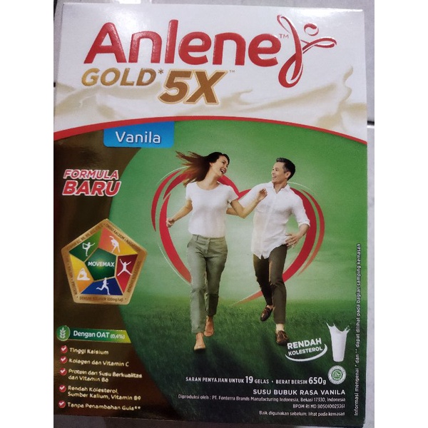 

Anlene gold plus original vanila coklat 650/640 gram