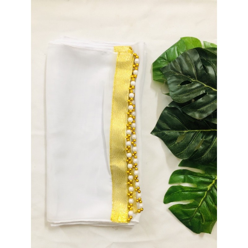 SELENDANG CHIFFON JODHA-Putih