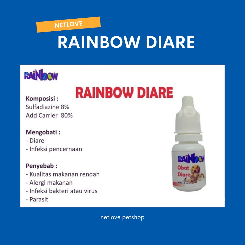 Obat Kucing Rainbow Diare 8ml OBAT KUCING