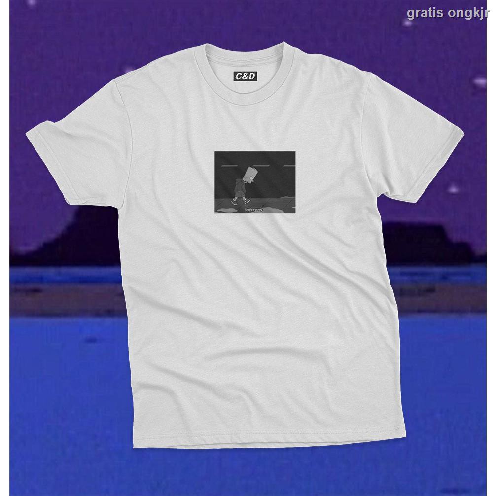  Kaos  T Shirt Lengan Pendek Motif  Print Kartun Sapi  Warna 