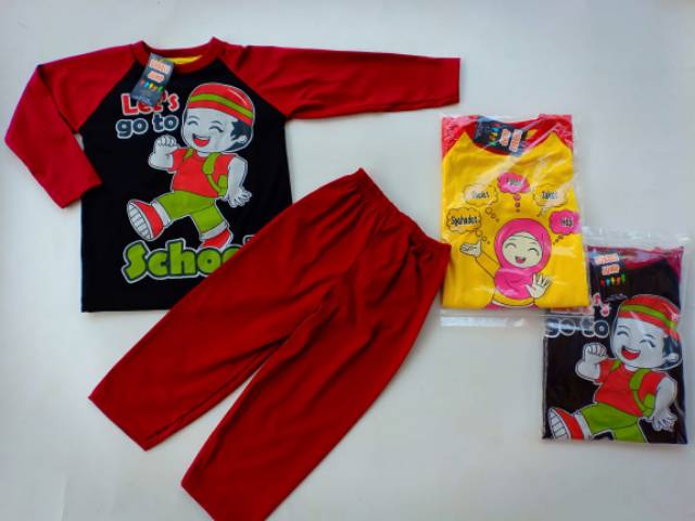 [READY JATENG] SETELAN ANAK KARAKTER ISLAMI / BAJU ANAK KARAKTER ISLAMI