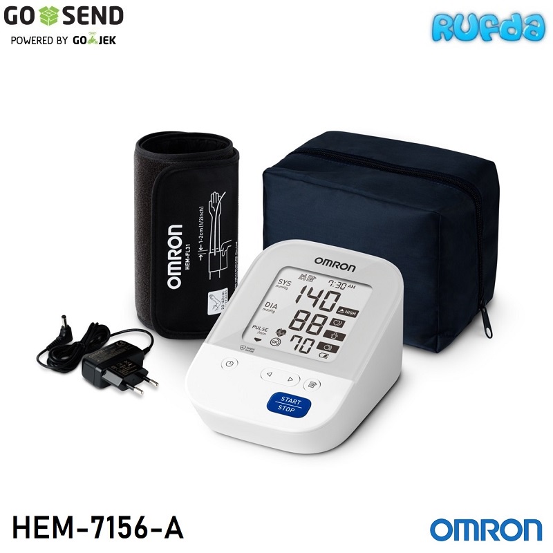 Omron HEM 7156 A (Adaptor) Automatic Blood Pressure Monitor Alat Tensi Darah