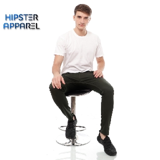 HIPSTER celana  chino  panjang pria warna  HIJAU  ARMY GREEN 