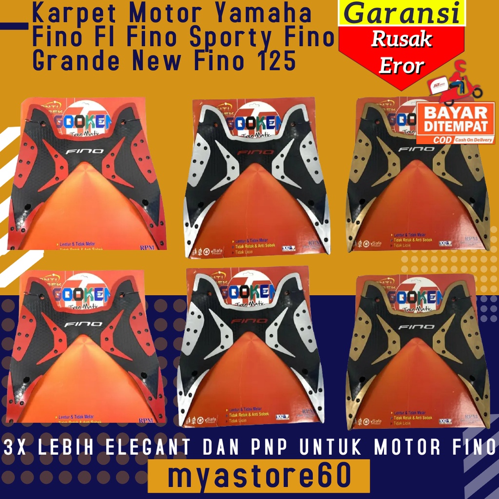 Karpet Motor Bordes Yamaha Fino Pijakan Kaki FI Fino Sporty Injakan Kaki Fino Grande New Fino 125