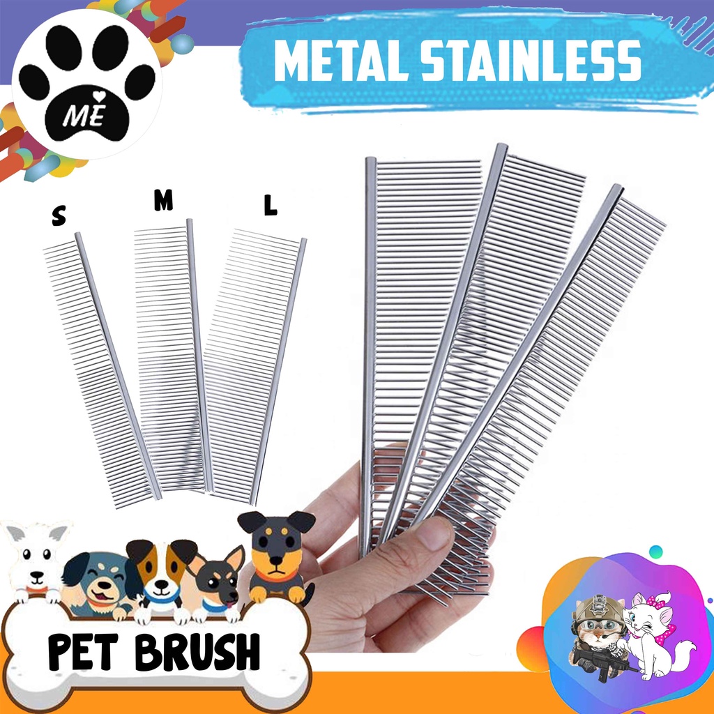 Pet Grooming &quot;METAL STAINLESS&quot; Sisir Stainless Hewan