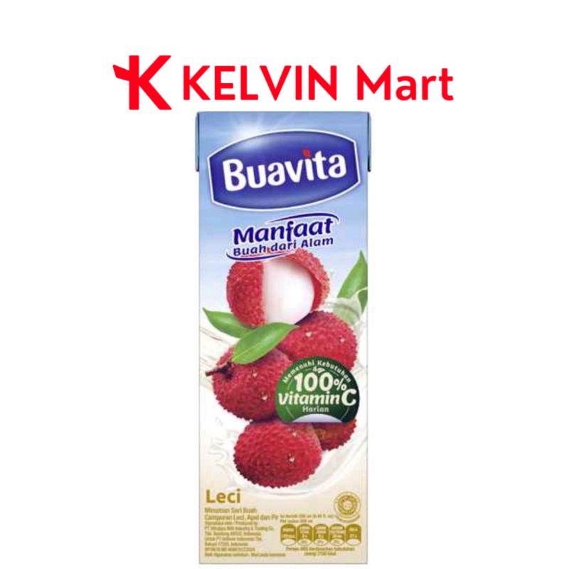 

Buavita Juice Rasa Lychee (Leci) Tpk 250mL | KELVIN Mart