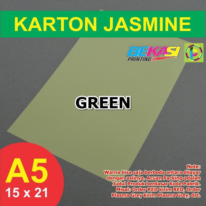 

Langsung Order Kertas Karton Jasmine A5 - GREEN Diskon