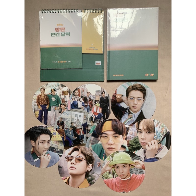 SHARING BTS Season Greeting 2021 Desk calender Diary Mini poster