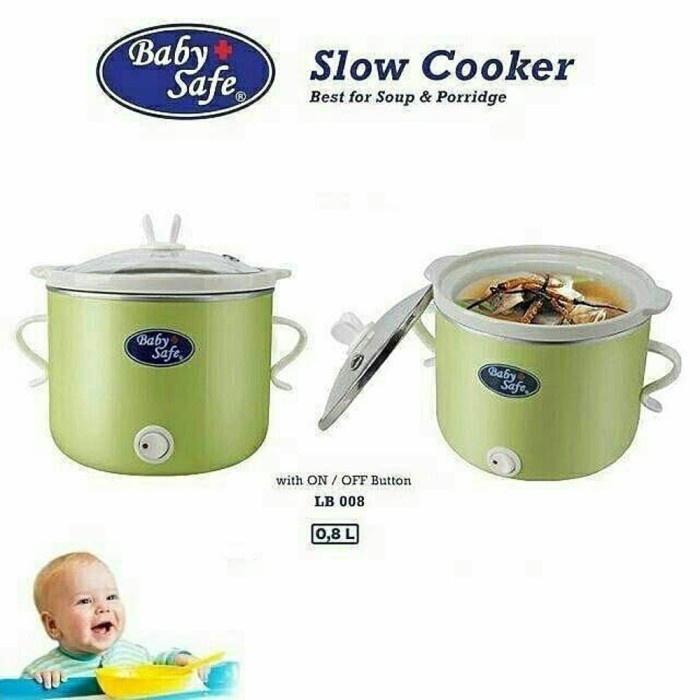 Baby Safe Slow Cooker On/Off Button 0.8L LB008 Perlengkapan MPASI