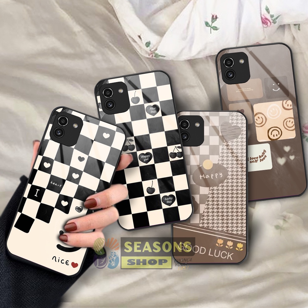 [Samsung A03] Softcase Kaca Samsung A03 - Softcase Glass Glitter Samsung A03 - Softcase Samsung A03 