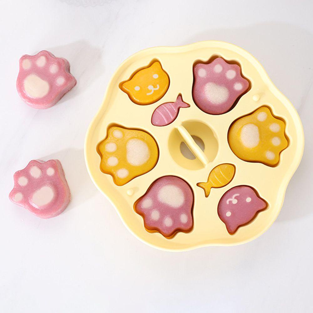 Solighter Cetakan Kue Silikon Reusable Rice Cake Puding Jelly Kartun Dengan Penutup Cetakan