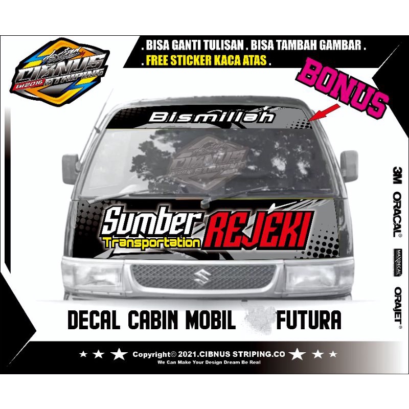 Decal Sticker Kabin Mobil Pick Up Futura/SS