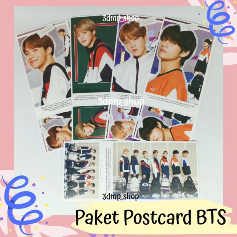 Paket Postcard lomo card lomocard Stiker Bts jimin jungkook