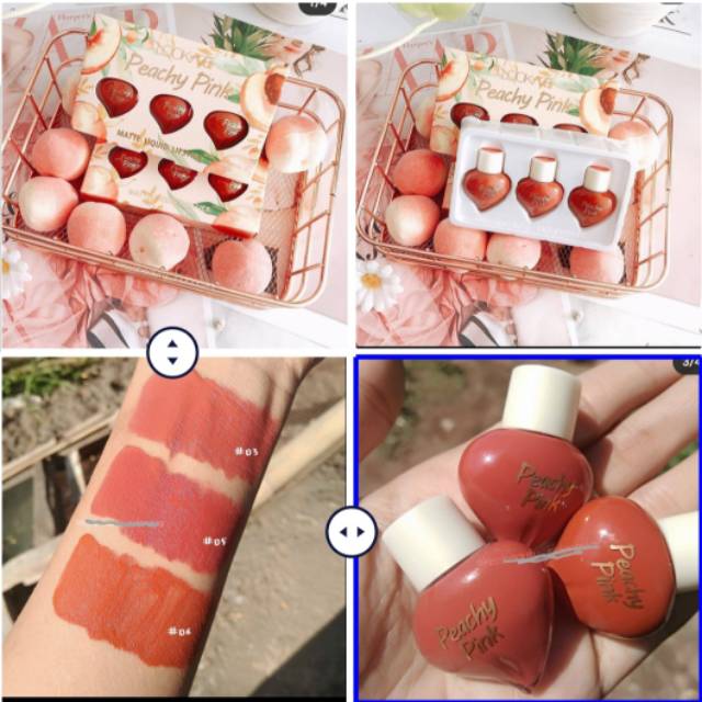 [ ECER ] PEACH PINK LOVE LIPCREAM LOOKME