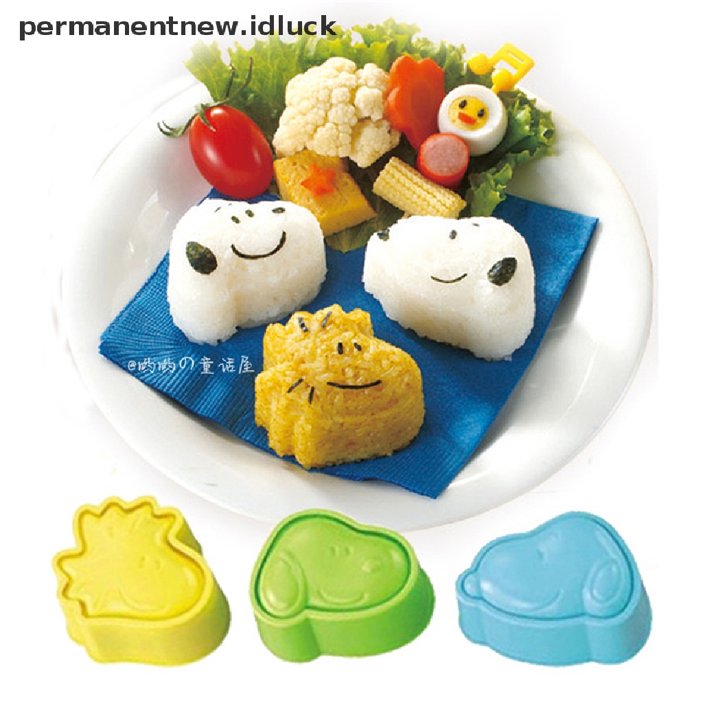 3 Pcs Cetakan Roti Kuebiskuit Bentuk Snoopy