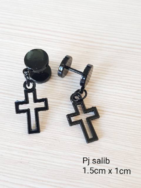 Anting Roda Salib Anting tusuk Anting jepit salib anting fashion rohani Antikarat titanium import