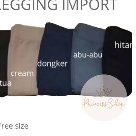 ⅎ Celana Legging Panjang Dewasa Polos Bahan Rajut Import ♚