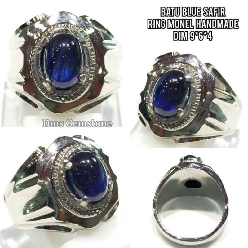 Cincin Blue Safir Asli Natural | Batu Akik