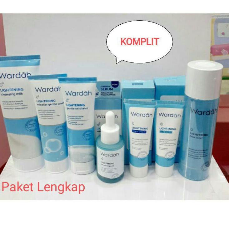 [PRODUK PDI8B] Bisa COD 1 Satu Paket Skincare Lengkap Komplit Lightening Series Wardah Original GN8