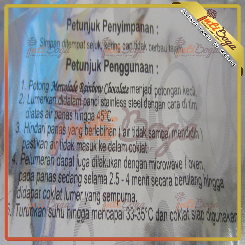 

2Xbtygneal Sakha Snack ) Coklat Mercolade Compound Rainbow 1Kg