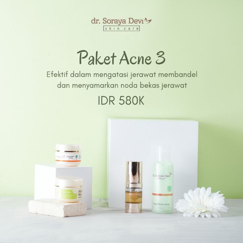 Paket Acne 3 SDS dr.Soraya Devi skincare
