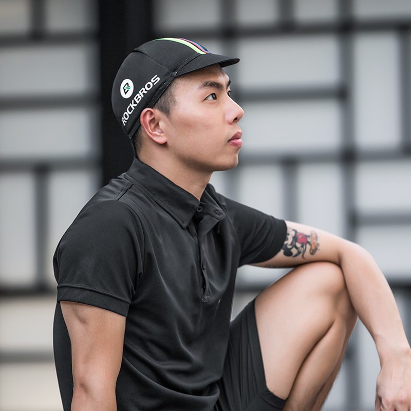 Original ROCKBROS Bersepeda Topi MTB Sepeda Anti-Keringat Bernapas Naik Topi Sepeda Topi Ikat Kepala