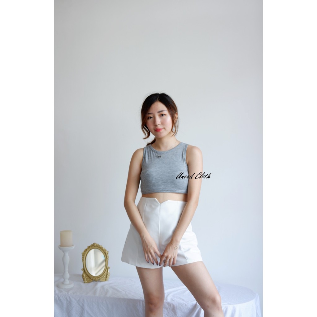 Uneed Cloth / TANKTOP WANITA POLOS / TENGTOP / TANKTOP JUMBO / CROP TANK / TANK TOP / LORY CROP TANK-1