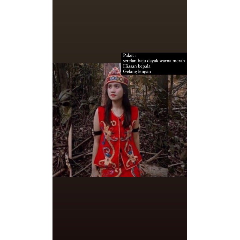 BAJU DAYAK CEWEK &amp; AKSESORIS SEPERTI DI FOTO