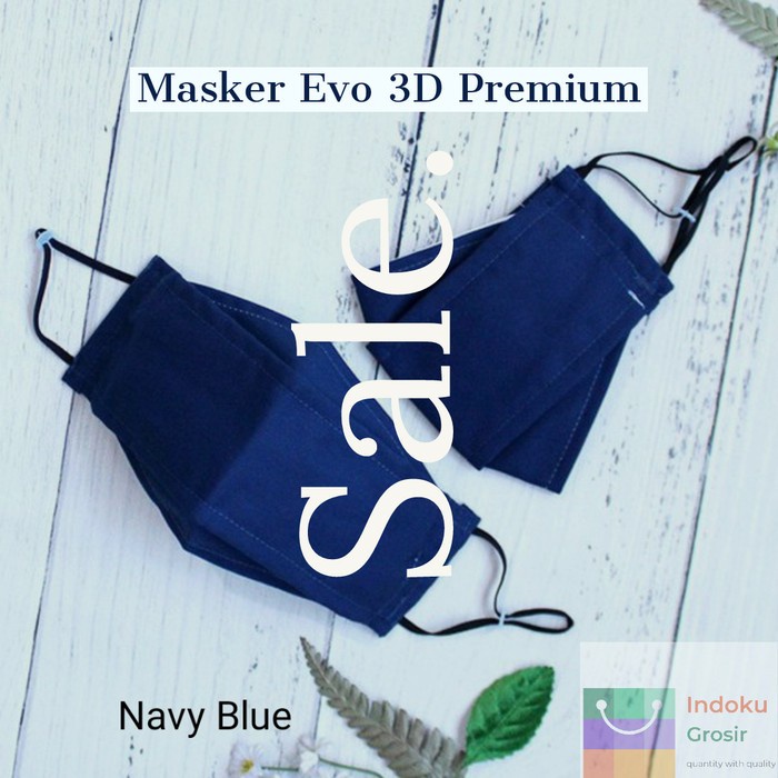 MASKER KAIN KATUN PREMIUM 3D EVO 3 LAPIS PLY STOPPER EARLOOP