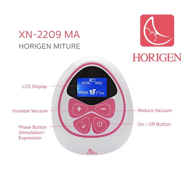 Horigen Miture Electric Single Breast Pump XN2209 - pompa asi elektrik