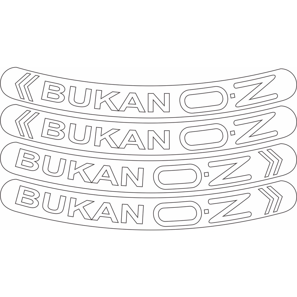 Stiker Bukan OZ Bahan Asahi Replektor Cutting Sticker Variasi